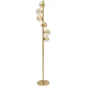 Kare Scala Balls gulvlampe, seks lamper, gull