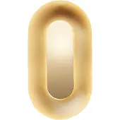 Nuura LED-vegglampe Sasi, høyde 29 cm, messingfarget, metall