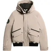 Superdry for man. M5011908A City beige quilted bomber jacket (XL), Casual, Recycled Polister, Sustainable