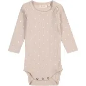 Lil´ Atelier Lil' Atelier Body I/e - Rib - NbfGago - Grå Morn/Heart - - 1 år (80) - Langermet Body