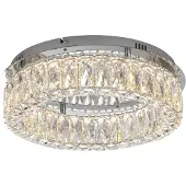 JUST LIGHT . Kulunka taklampe, jern, krystallglass