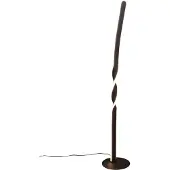 Reality LED-gulvlampe Ginko, svart matt, metall, høyde 110 cm
