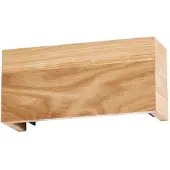 FISCHER&HONSEL GMBH LED-vegglampe Shine-Wood, bredde 21 cm, eik/svart, tre
