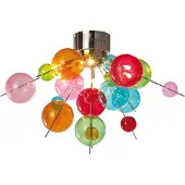 Näve Taklampe Aurinia Ø 57 cm med fargerike skjermer