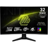 MSI MAG 32CQ6F - LED-skjerm - gaming - kurvet - 32" (31.5" synlig) - 2560 x 1440 WQHD @ 180 Hz - Rapid VA - 400 cd/m² - 3500:1 - DisplayHDR 400 - 0...