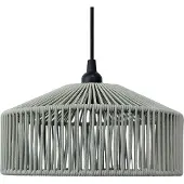 Newgarden pendellampe Calabardina, grønn, tau, Ø30cm, IP44