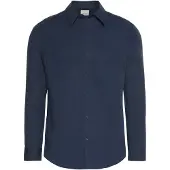 Calvin Klein Solid Stretch Slim Fit Skjorte Med Lange Ermer