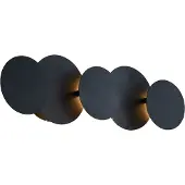 QAZQA Moderne vegglampe svart inkl. LED 3-trinns dimbar 5-lys - Sunrise