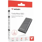 Verbatim TurboMetal - SSD - 1 TB - ekstern (bærbar) - USB4 (USB-C kontakt)