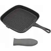 Brunbeste grillpanne i støpejern 24 x 24 cm BB-2668