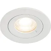 QAZQA Smart downlight hvit rund IP44 inkl. Wifi GU10 50mm - Xena