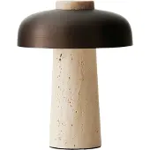 Audo Copenhagen Audo bordlampe, sand/bronse, stein, 24,5 cm