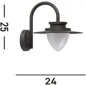 Searchlight Utendørs LED-vegglampe Texas, IP54, grafittfarget, metall