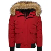 Superdry for man. M5011113A Everest red bomber jacket (XL), Casual, Polyester, Long sleeve