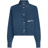 Karl lagerfeld Jeans Boxy Denim Skjorte Med Lange Ermer