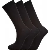Endurance Classic Bamboo Socks, Black, 3-pack 36-41