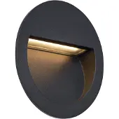 QAZQA Moderne innfelt vegglampe svart inkl. LED IP65 - Gem