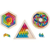 Goki Wooden Brainteaser Puzzle per piece Tre