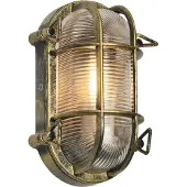 QAZQA Utendørs vegg- og taklampe antikk gull oval IP44 - Noutica