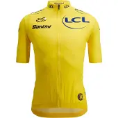 Santini Tour De France Yellow 2025 Kort Ermet Trøye