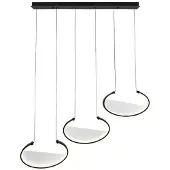 VIOKEF LED-hengelampe Adele, lengde 117 cm, svart, metall, 3 lyskilder.