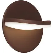 VIOKEF Utendørs LED-vegglampe Letty, brun, Ø 18 cm, metall, IP65