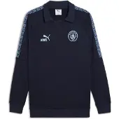 Puma Manchester City KING Drill Top Men, Sport, Deep Navy/Light Blue, M