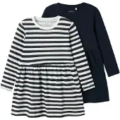 Name it Vivia Mini Langarmet Kort Kjole 2 Enheter