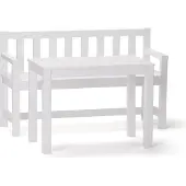Kids Concept Hagesett - Tre - 90x33x55/60x35x45 cm - Hvit - - OneSize - Bord