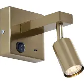QAZQA Moderne vegglampe gull med USB-C vippbar - Rex