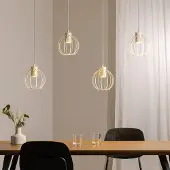 Helam STARLIGHT hengelampe, kremhvit, 4 lyskilder, lengde 100 cm metall