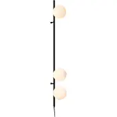QAZQA Design Vegglampe Svart med Matt Glass 3-Lys - Vertical