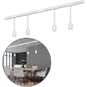 Briloner RAIL 230 V skinnesystem, hvit, 4 pendler, lengde 1,5 m