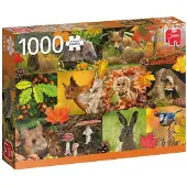 Jumbo Puzzle - Autumn Animals (1000 pcs)