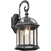 QAZQA Klassisk utendørs vegglampe antikk sølv IP44 - Glasgow