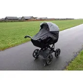 BabyDan Regntrekk Til Barnevogn - 100 cm - Svart m. Refleks - - OneSize - Regntrekk