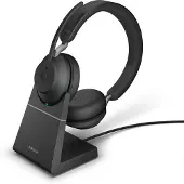 Jabra Evolve2 65 MS Stereo USB-C Svart med ladestasjon