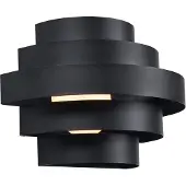 QAZQA Moderne vegglampe svart inkl. LED 3-trinns dimbar - Lines