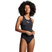 Puma Racerback Swimsuit Women, Clothing, Black, S