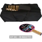 Sporti France Racketsett (bag + 20 Racketer) Topspin