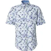Fynch&Hatton Summer Poplin Print Kortarmet Skjorte