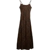 Superdry Bias Cut Maxi Slip Ermeløs Lang Kjole