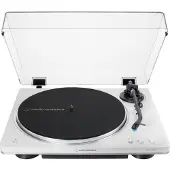 Audio-Technica AT-LP70XBT platespiller, remdrevet, helautomatisk, hvit/sølv