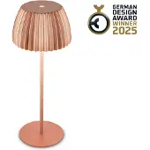Briloner LED-bordlampe med batteri Brilo unplugged Riffle, 36 cm, kobber