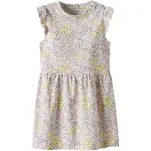 Name it Kjole - Modal - NmfHaile - Bright White/Lemon Marengs - - 2 år (92) - Kjole
