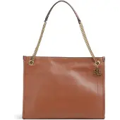 Ralph Lauren for woman. 431969352001 Brown grained leather Bradley tote bag (OSFA), Casual