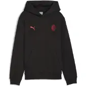 Puma AC Milan FtblEssentials Hoodie Youth, Clothing, Black/Red, 13-14Y