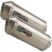 Gpr Exhaust Systems Satinox Dual Aprilia Tuono 1000 Factory 06-10 Homologert Slip On Lyddemper
