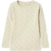 Lil´ Atelier Lil' Atelier Genser - Rib - NmfGago - Turtledove/Flower - - 3 år (98) - Genser