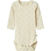 Lil´ Atelier Lil' Atelier Body I/e - Rib - NbfGago - Turtledove/Flower - - 68 - Langermet Body